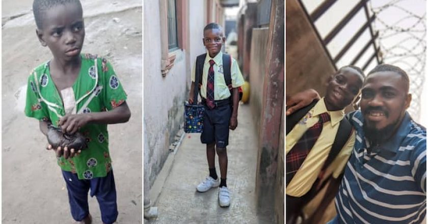 Il adopte un enfant dans la rue et partage sa photo de transformation 1 an après