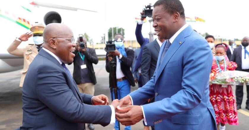 Togo : le président ghanéen en visite de travail à Lomé
