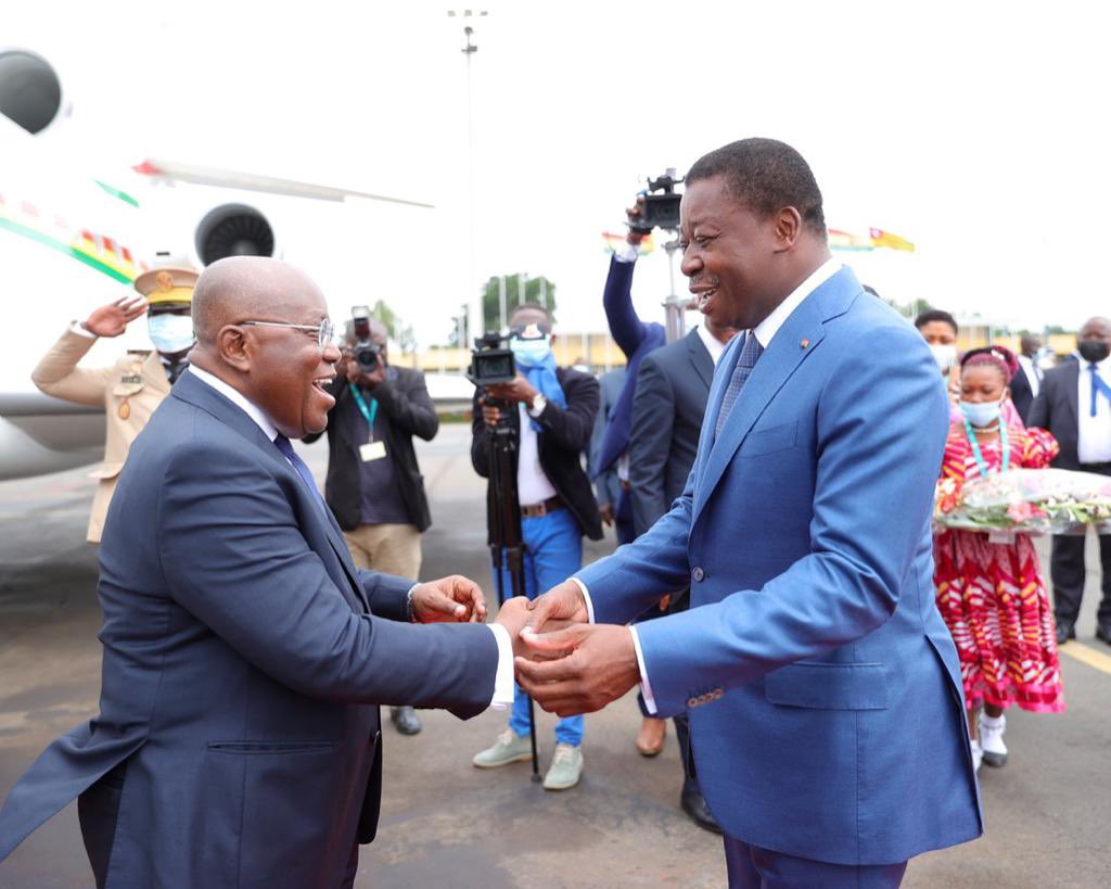 Togo : le président ghanéen en visite de travail à Lomé